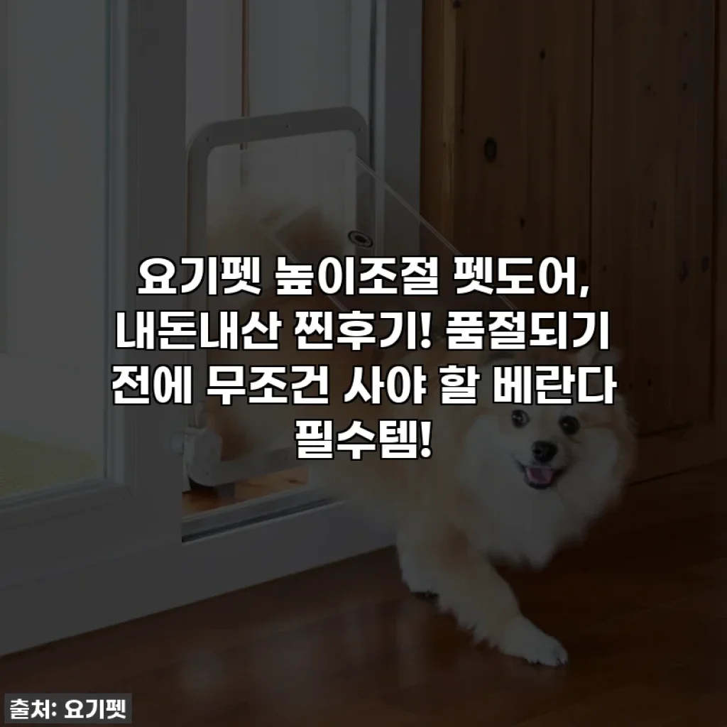 요기펫 높이조절 펫도어, 내돈내산 찐후기! 품절되기 전에 무조건 사야 할 베란다 필수템!