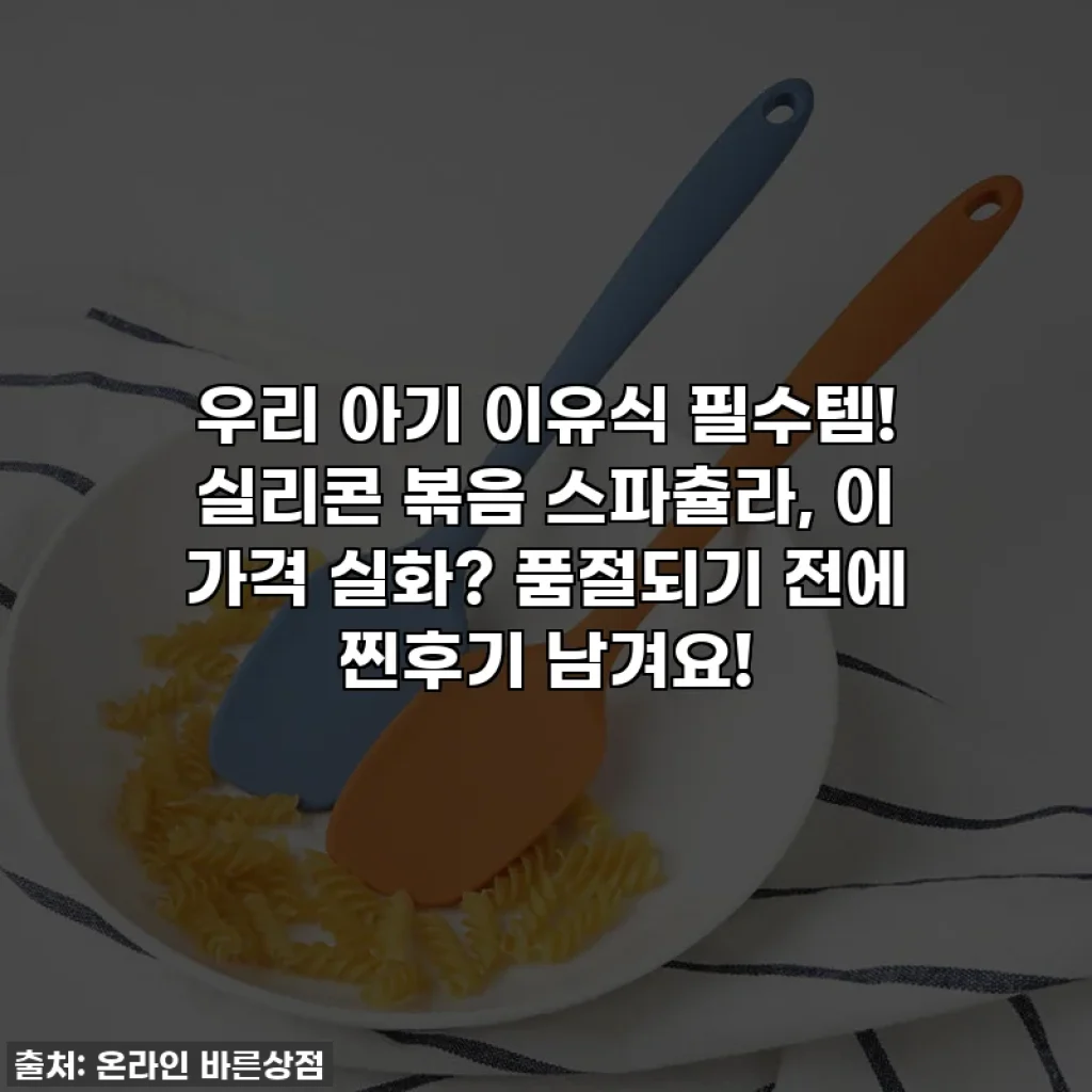 우리 아기 이유식 필수템! 실리콘 볶음 스파츌라, 이 가격 실화? 품절되기 전에 찐후기 남겨요!