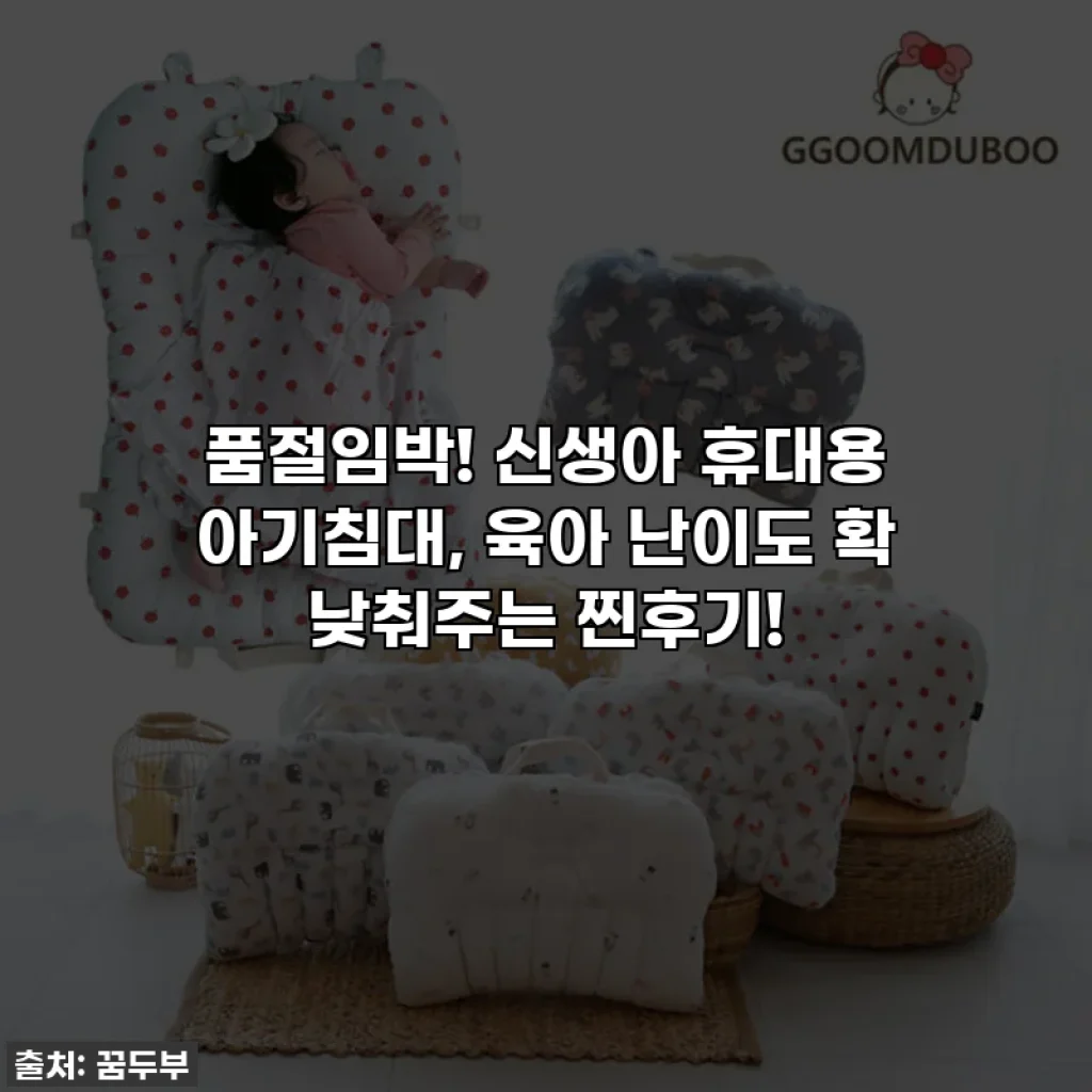 품절임박! 신생아 휴대용 아기침대, 육아 난이도 확 낮춰주는 찐후기!