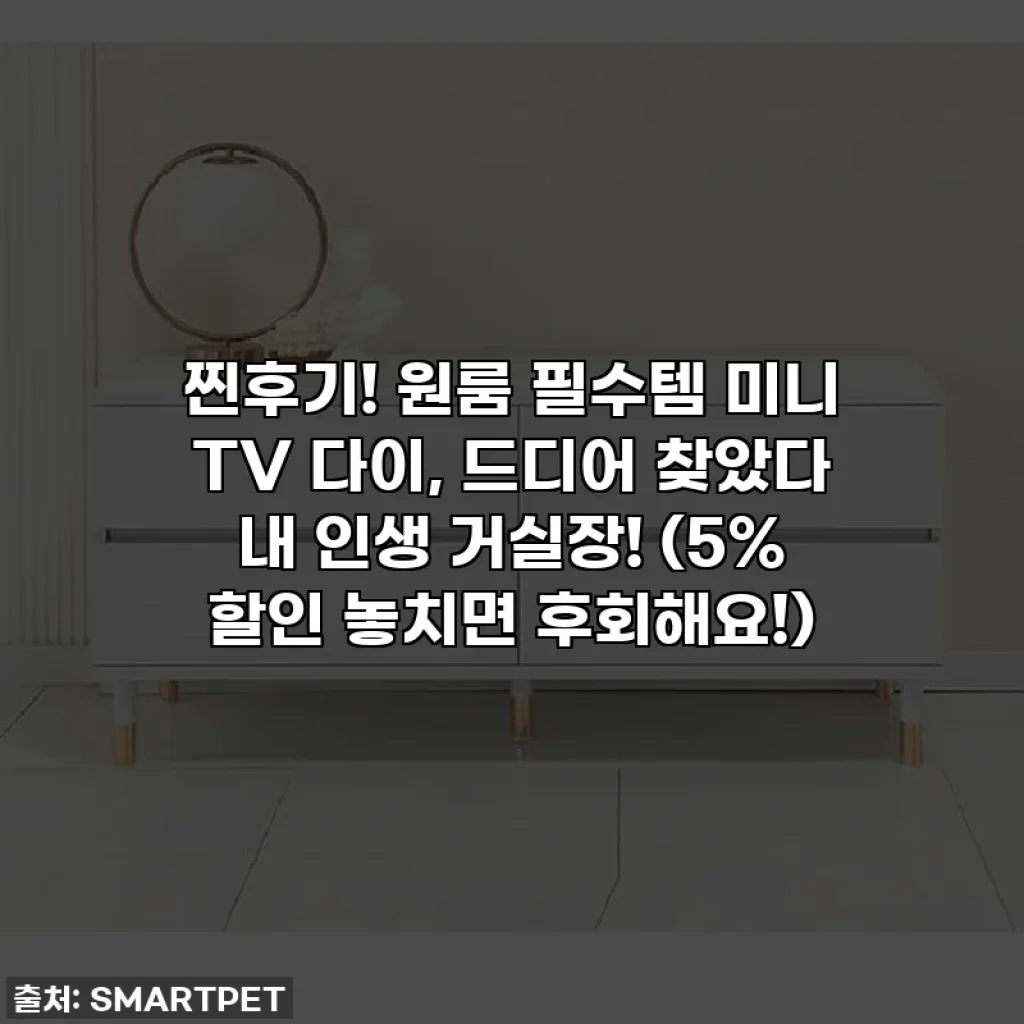 찐후기! 원룸 필수템 미니 TV 다이, 드디어 찾았다 내 인생 거실장! (5% 할인 놓치면 후회해요!)