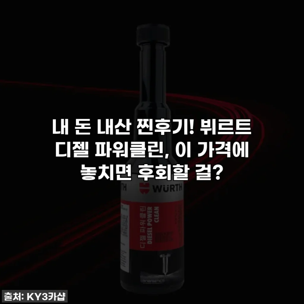 내 돈 내산 찐후기! 뷔르트 디젤 파워클린, 이 가격에 놓치면 후회할 걸?