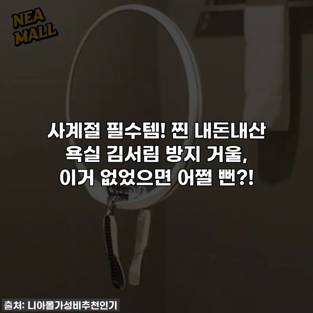 사계절 필수템! 찐 내돈내산 욕실 김서림 방지 거울, 이거 없었으면 어쩔 뻔?!