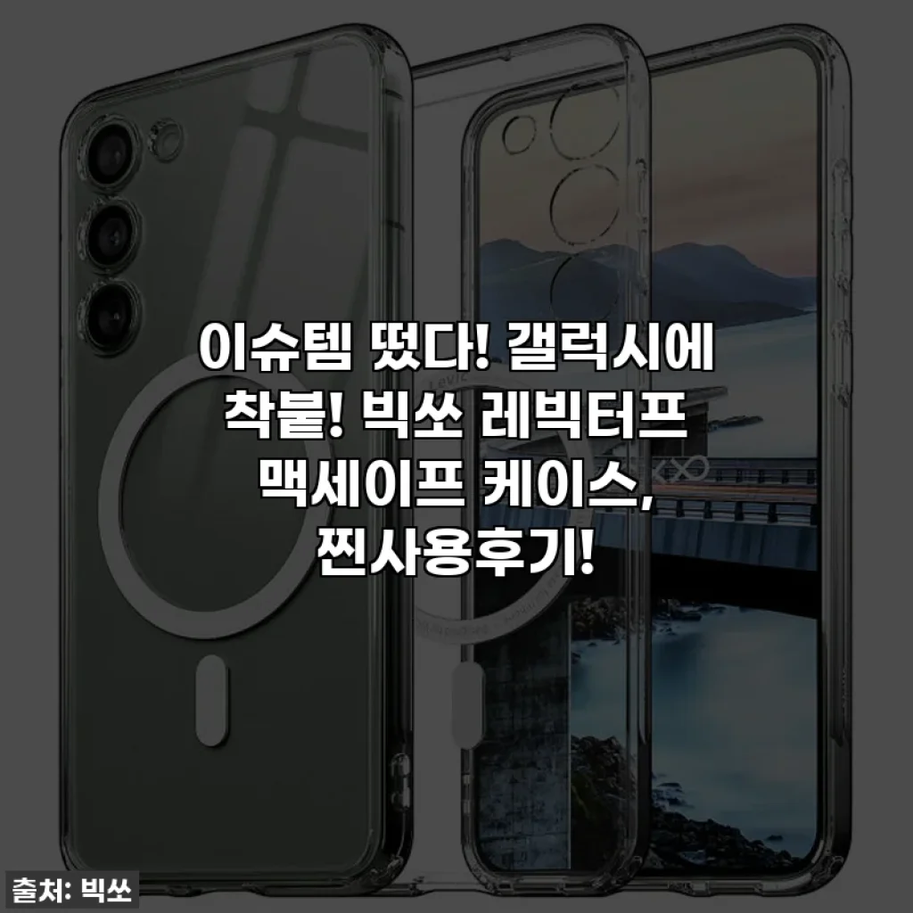 이슈템 떴다! 갤럭시에 착붙! 빅쏘 레빅터프 맥세이프 케이스, 찐사용후기!