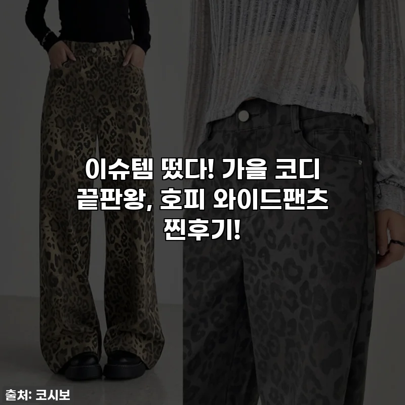 이슈템 떴다! 가을 코디 끝판왕, 호피 와이드팬츠 찐후기!