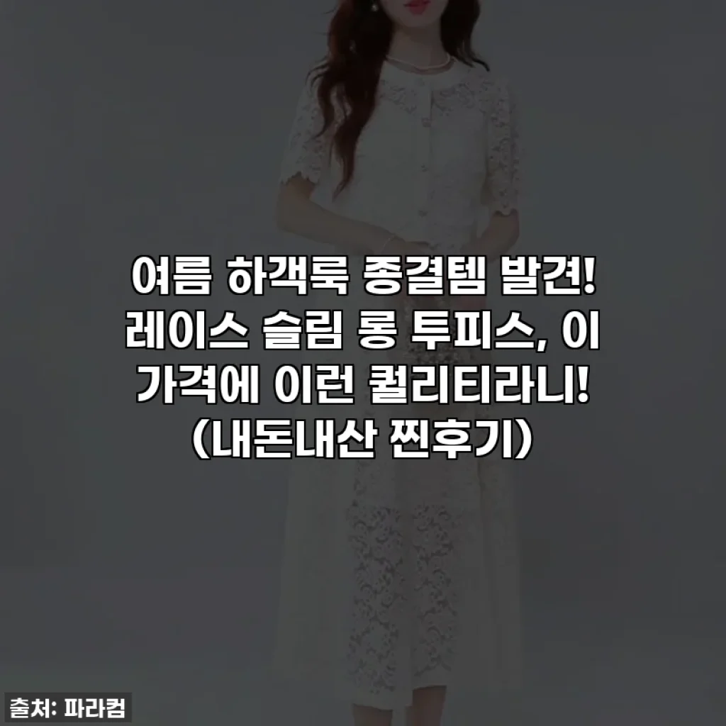 여름 하객룩 종결템 발견! 레이스 슬림 롱 투피스, 이 가격에 이런 퀄리티라니! (내돈내산 찐후기)