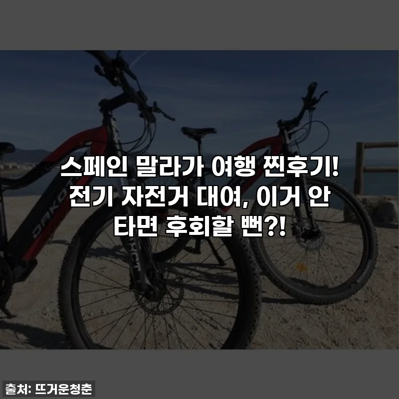스페인 말라가 여행 찐후기! 전기 자전거 대여, 이거 안 타면 후회할 뻔?!