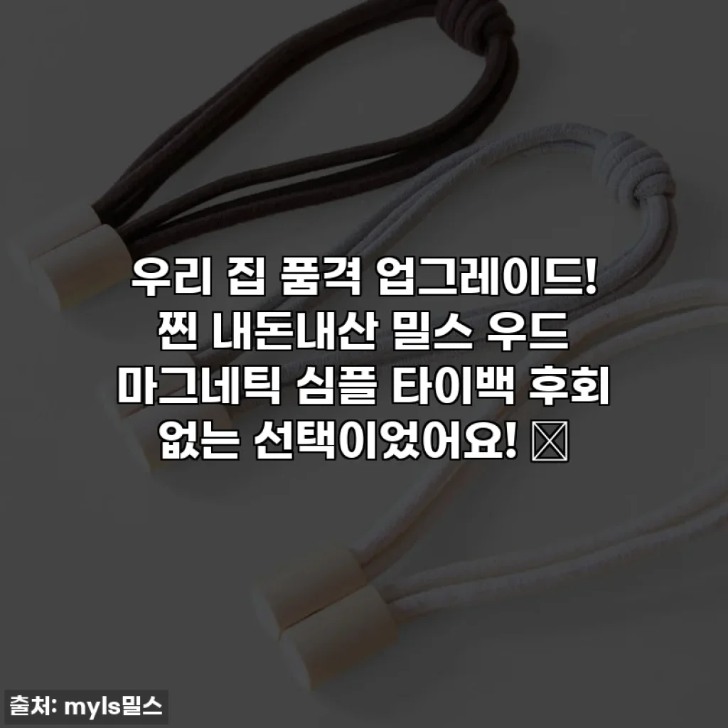 우리 집 품격 업그레이드! 찐 내돈내산 밀스 우드 마그네틱 심플 타이백 후회 없는 선택이었어요! ✨