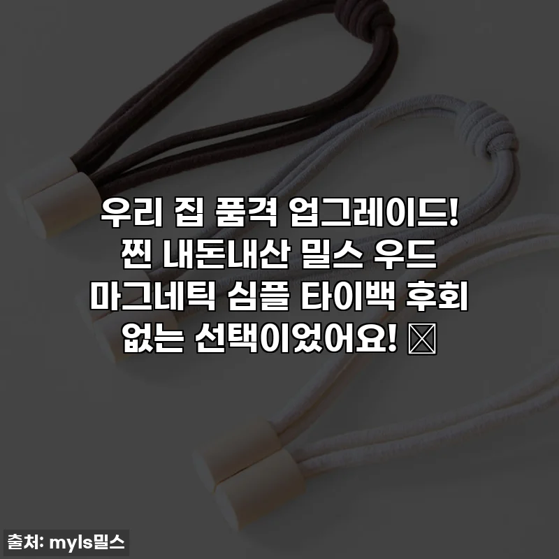 우리 집 품격 업그레이드! 찐 내돈내산 밀스 우드 마그네틱 심플 타이백 후회 없는 선택이었어요! ✨