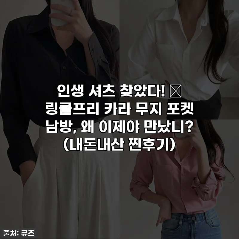 인생 셔츠 찾았다! ✨ 링클프리 카라 무지 포켓 남방, 왜 이제야 만났니? (내돈내산 찐후기)