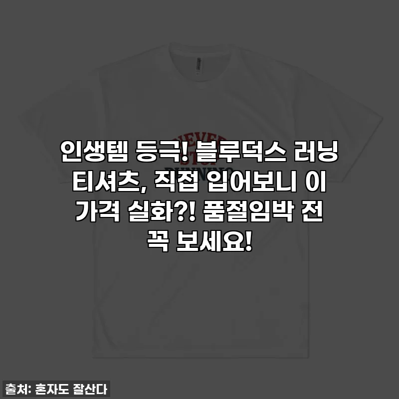 인생템 등극! 블루덕스 러닝 티셔츠, 직접 입어보니 이 가격 실화?! 품절임박 전 꼭 보세요!