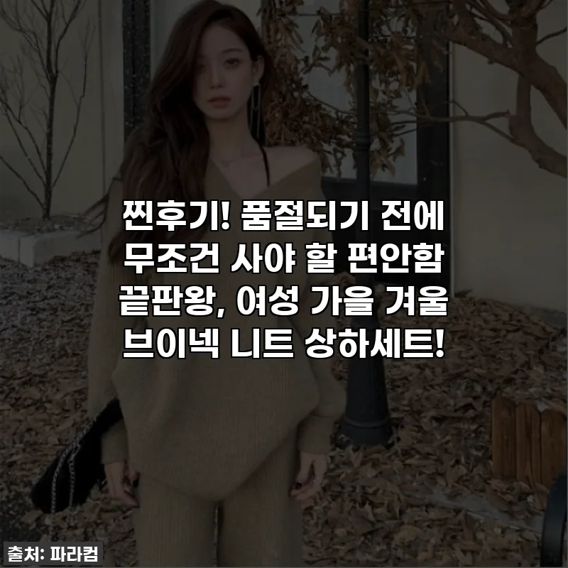 찐후기! 품절되기 전에 무조건 사야 할 편안함 끝판왕, 여성 가을 겨울 브이넥 니트 상하세트!
