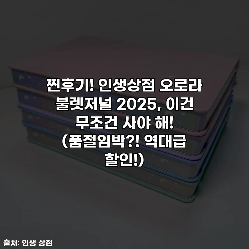 찐후기! 인생상점 오로라 불렛저널 2025, 이건 무조건 사야 해! (품절임박?! 역대급 할인!)