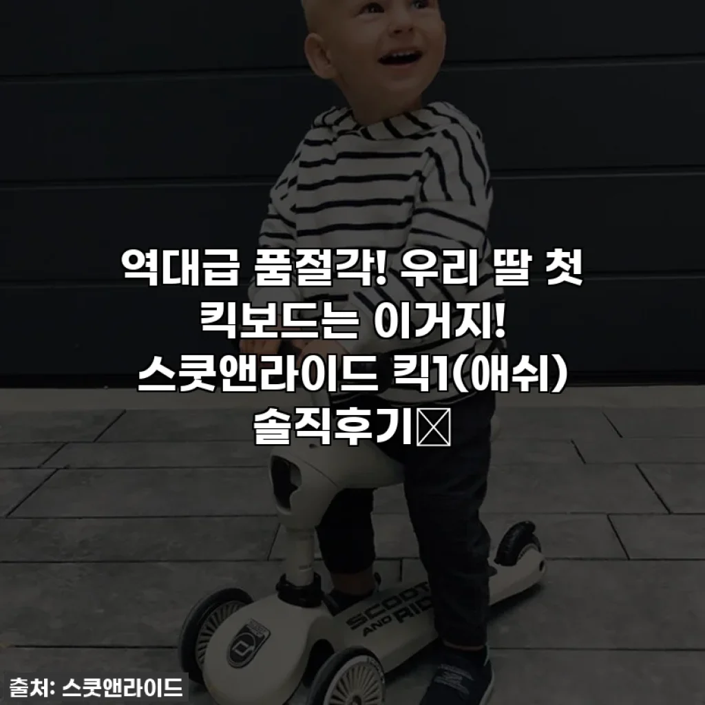 역대급 품절각! 우리 딸 첫 킥보드는 이거지! 스쿳앤라이드 킥1(애쉬) 솔직후기💛