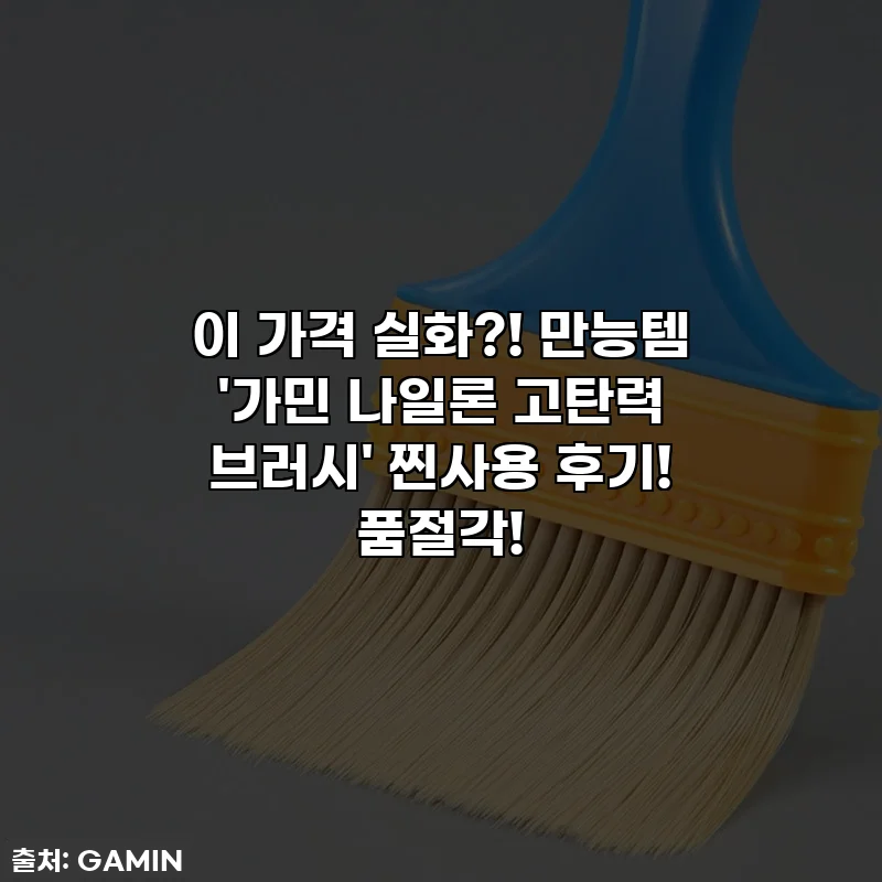이 가격 실화?! 만능템 '가민 나일론 고탄력 브러시' 찐사용 후기! 품절각!