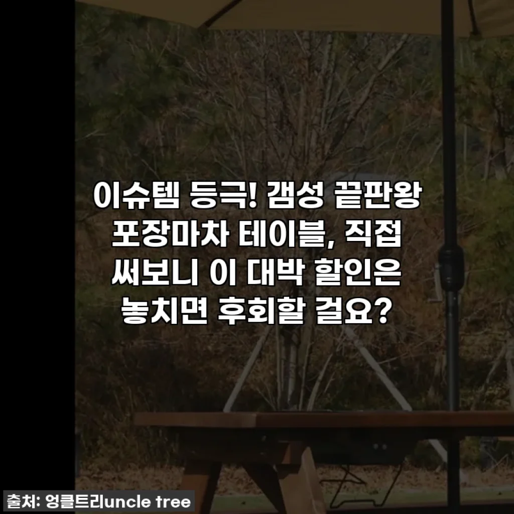 이슈템 등극! 갬성 끝판왕 포장마차 테이블, 직접 써보니 이 대박 할인은 놓치면 후회할 걸요?