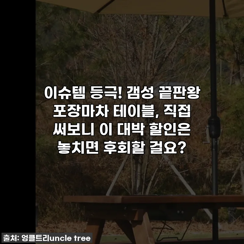 이슈템 등극! 갬성 끝판왕 포장마차 테이블, 직접 써보니 이 대박 할인은 놓치면 후회할 걸요?