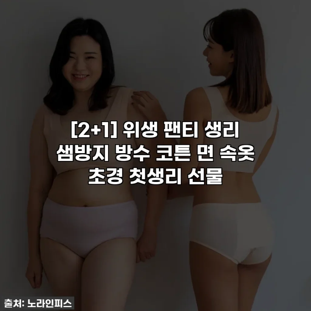 [2+1] 위생 팬티 생리 샘방지 방수 코튼 면 속옷 초경 첫생리 선물