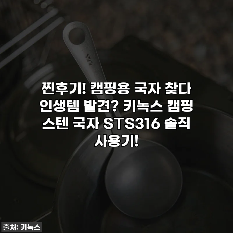 찐후기! 캠핑용 국자 찾다 인생템 발견? 키녹스 캠핑 스텐 국자 STS316 솔직 사용기!