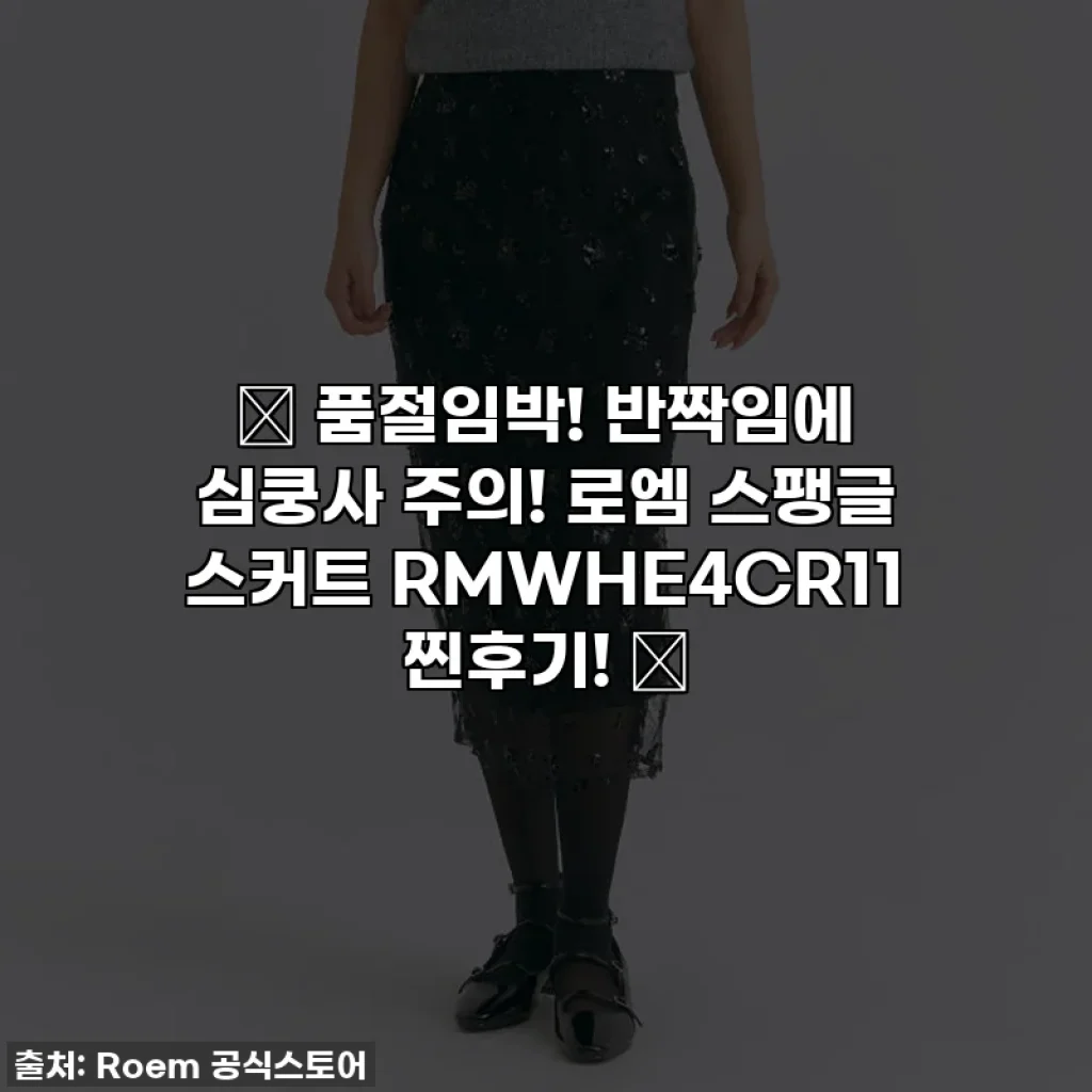 ✨ 품절임박! 반짝임에 심쿵사 주의! 로엠 스팽글 스커트 RMWHE4CR11 찐후기! ✨
