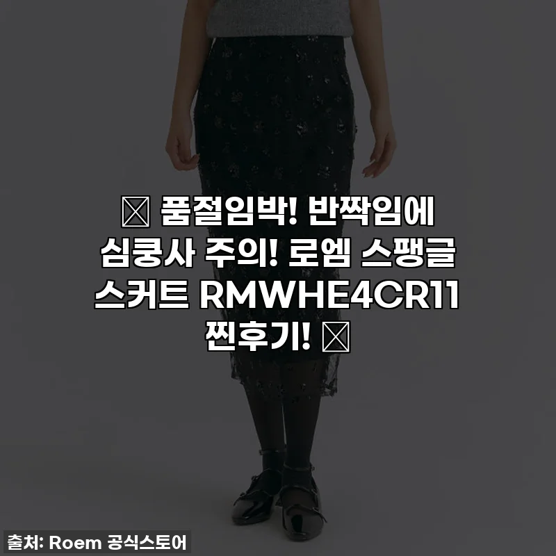 ✨ 품절임박! 반짝임에 심쿵사 주의! 로엠 스팽글 스커트 RMWHE4CR11 찐후기! ✨
