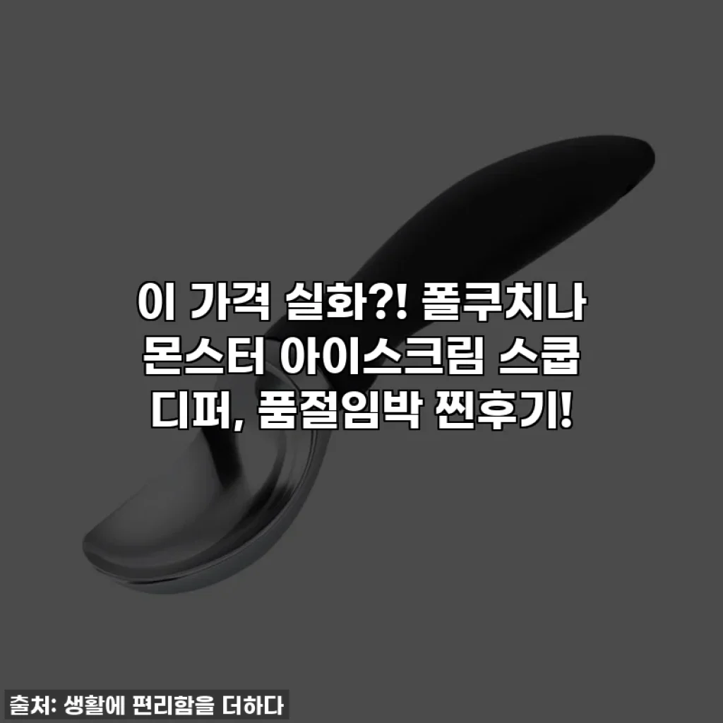 이 가격 실화?! 폴쿠치나 몬스터 아이스크림 스쿱 디퍼, 품절임박 찐후기!