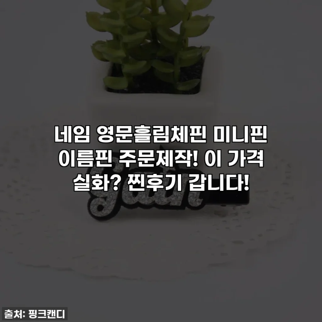 네임 영문흘림체핀 미니핀 이름핀 주문제작! 이 가격 실화? 찐후기 갑니다!