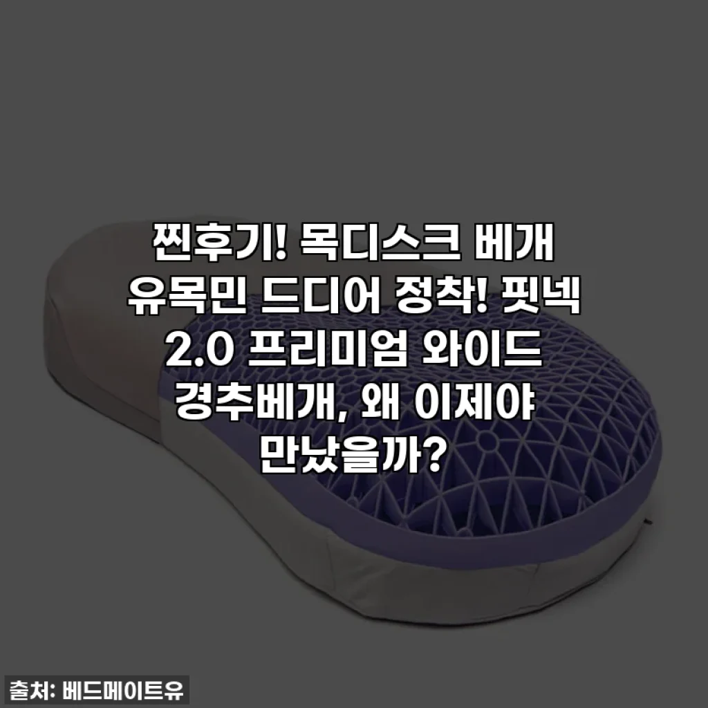 찐후기! 목디스크 베개 유목민 드디어 정착! 핏넥 2.0 프리미엄 와이드 경추베개, 왜 이제야 만났을까?