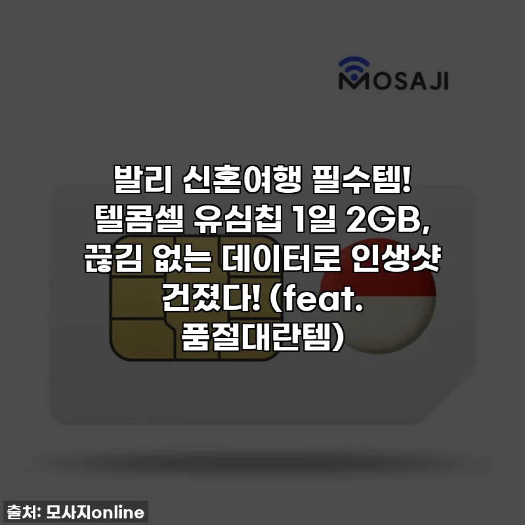 발리 신혼여행 필수템! 텔콤셀 유심칩 1일 2GB, 끊김 없는 데이터로 인생샷 건졌다! (feat. 품절대란템)