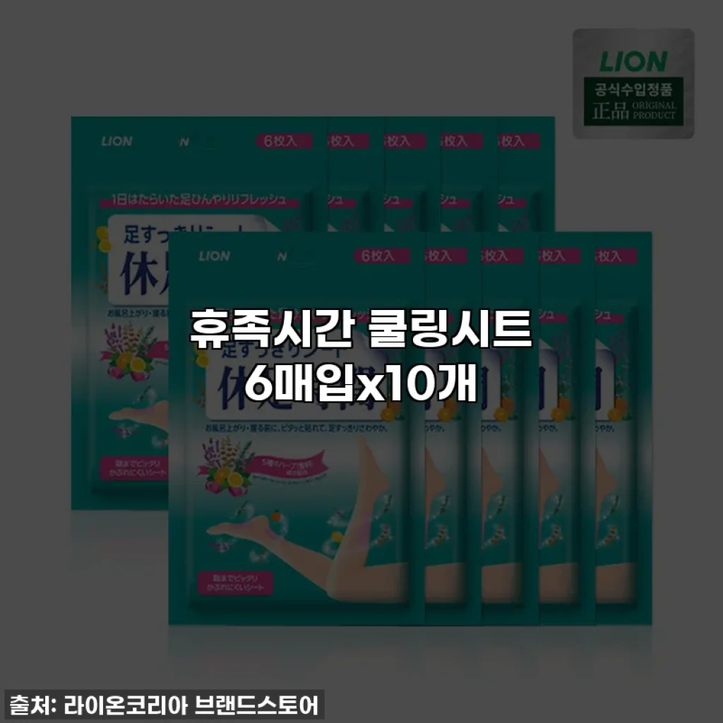 휴족시간 쿨링시트 6매입x10개