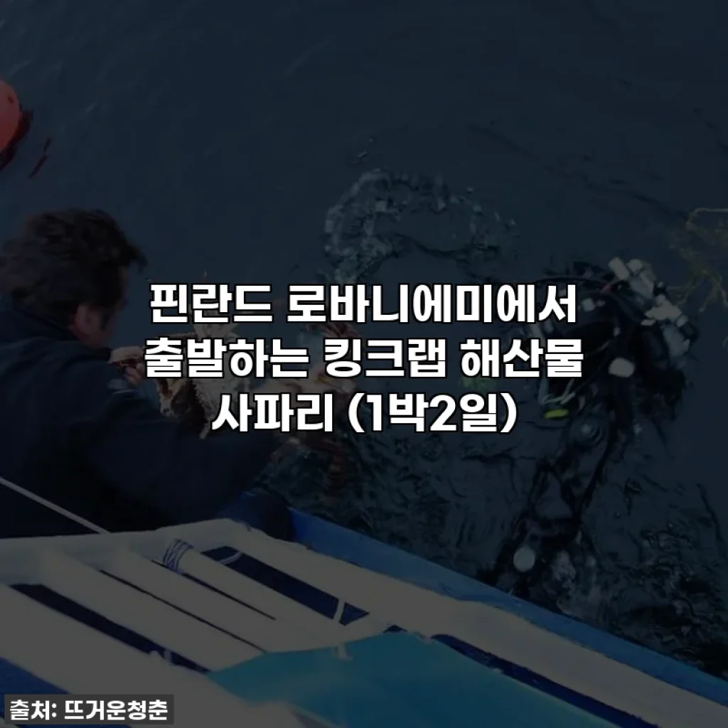 핀란드 로바니에미에서 출발하는 킹크랩 해산물 사파리 (1박2일)