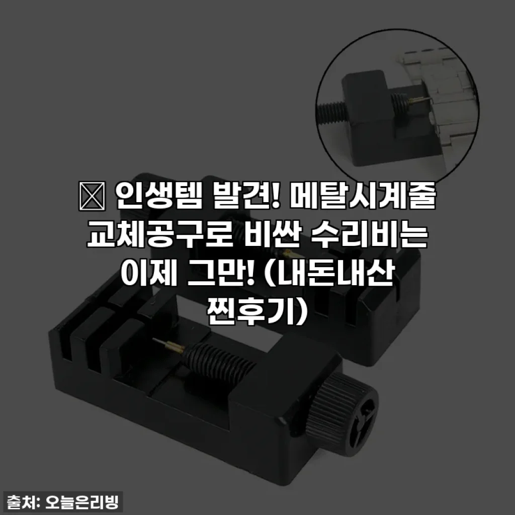 🎁 인생템 발견! 메탈시계줄 교체공구로 비싼 수리비는 이제 그만! (내돈내산 찐후기)