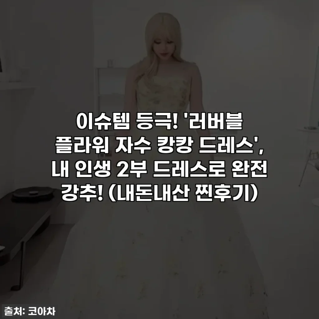 이슈템 등극! '러버블 플라워 자수 캉캉 드레스', 내 인생 2부 드레스로 완전 강추! (내돈내산 찐후기)