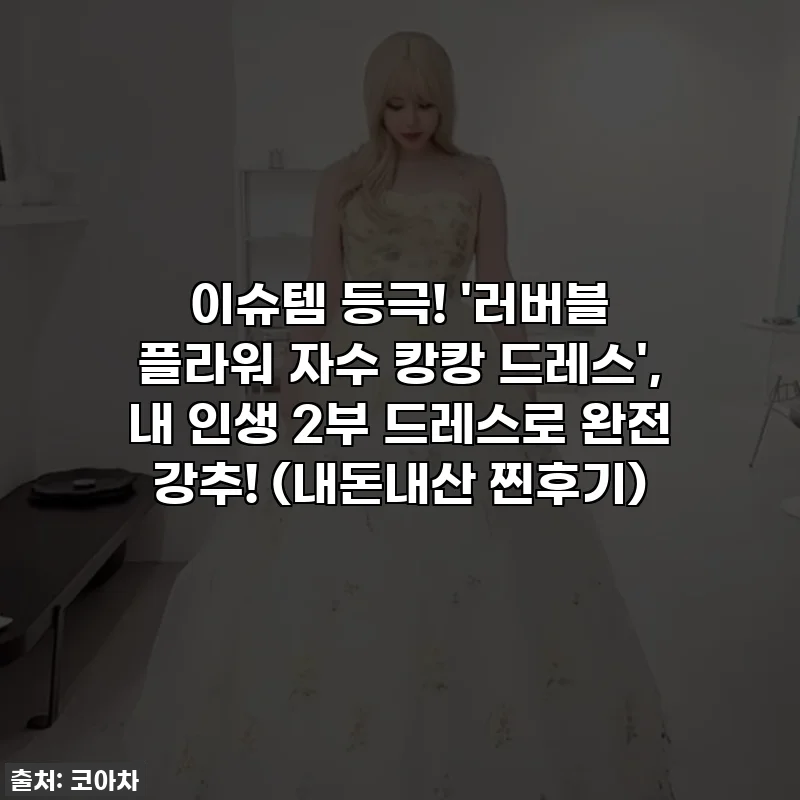 이슈템 등극! '러버블 플라워 자수 캉캉 드레스', 내 인생 2부 드레스로 완전 강추! (내돈내산 찐후기)