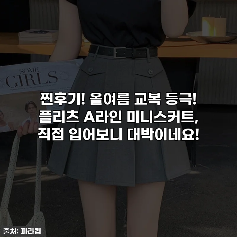찐후기! 올여름 교복 등극! 플리츠 A라인 미니스커트, 직접 입어보니 대박이네요!
