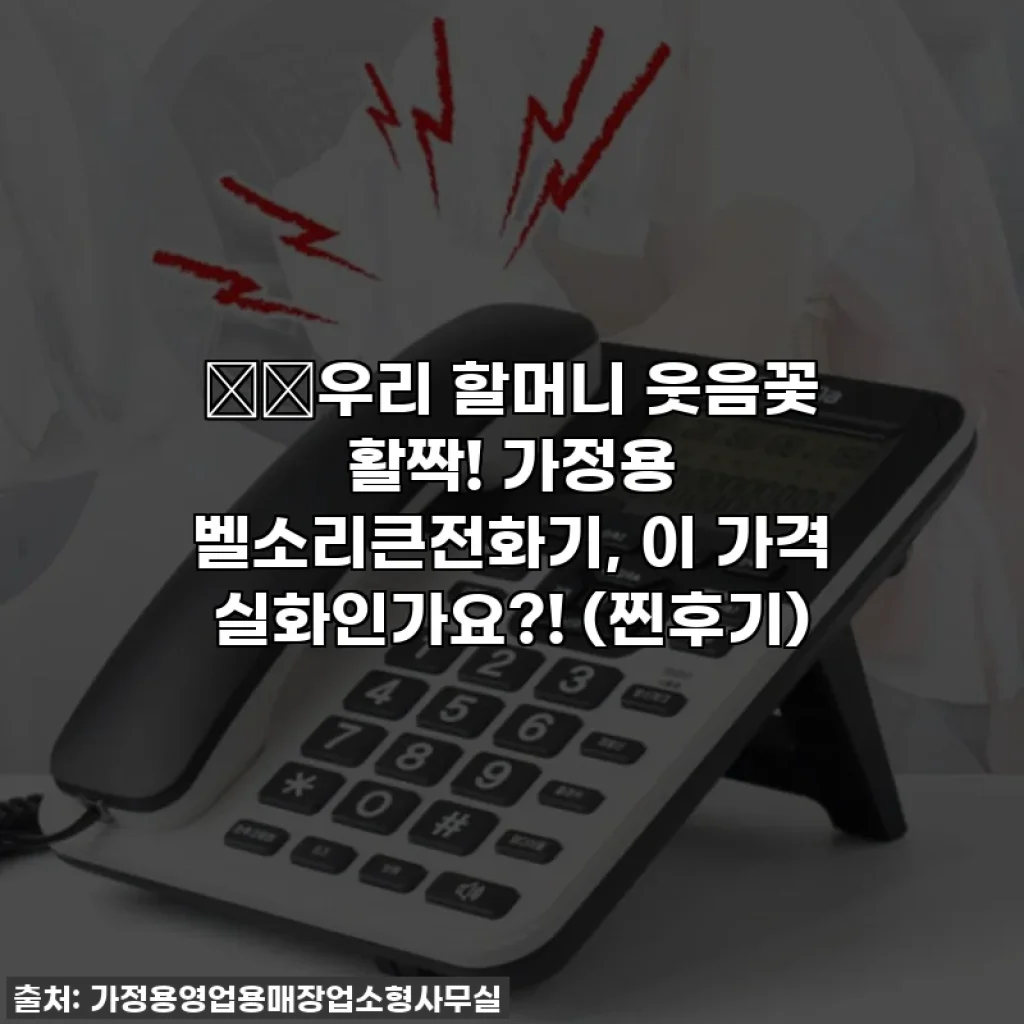👵🏻우리 할머니 웃음꽃 활짝! 가정용 벨소리큰전화기, 이 가격 실화인가요?! (찐후기)