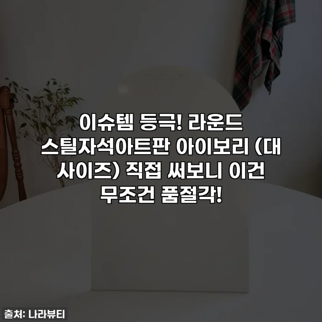 이슈템 등극! 라운드 스틸자석아트판 아이보리 (대 사이즈) 직접 써보니 이건 무조건 품절각!