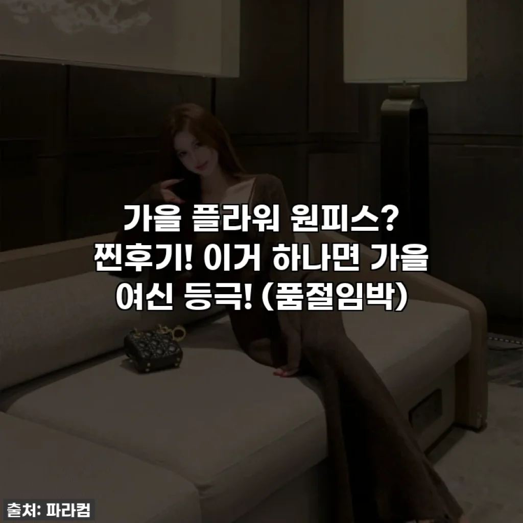 가을 플라워 원피스? 찐후기! 🍂 이거 하나면 가을 여신 등극! (품절임박)