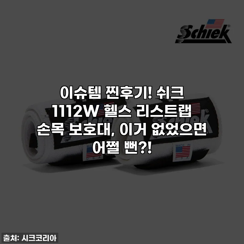 이슈템 찐후기! 쉬크 1112W 헬스 리스트랩 손목 보호대, 이거 없었으면 어쩔 뻔?!