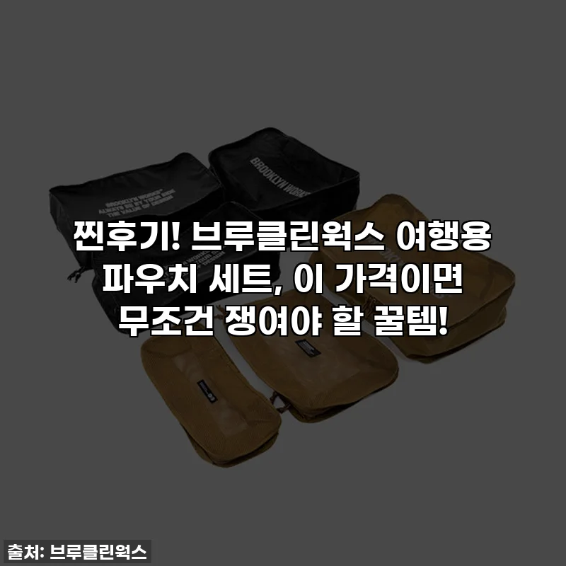 찐후기! 브루클린웍스 여행용 파우치 세트, 이 가격이면 무조건 쟁여야 할 꿀템!