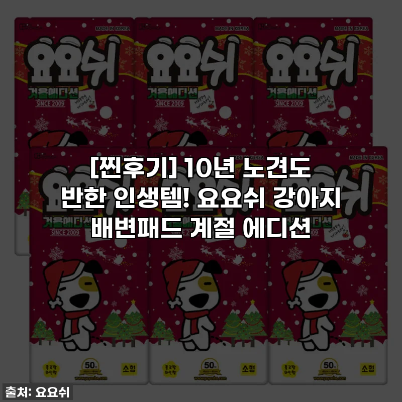 [찐후기] 10년 노견도 반한 인생템! 요요쉬 강아지 배변패드 계절 에디션