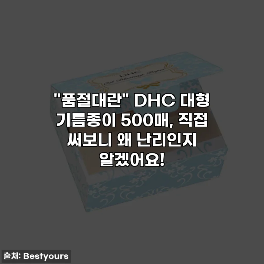 "품절대란" DHC 대형 기름종이 500매, 직접 써보니 왜 난리인지 알겠어요!