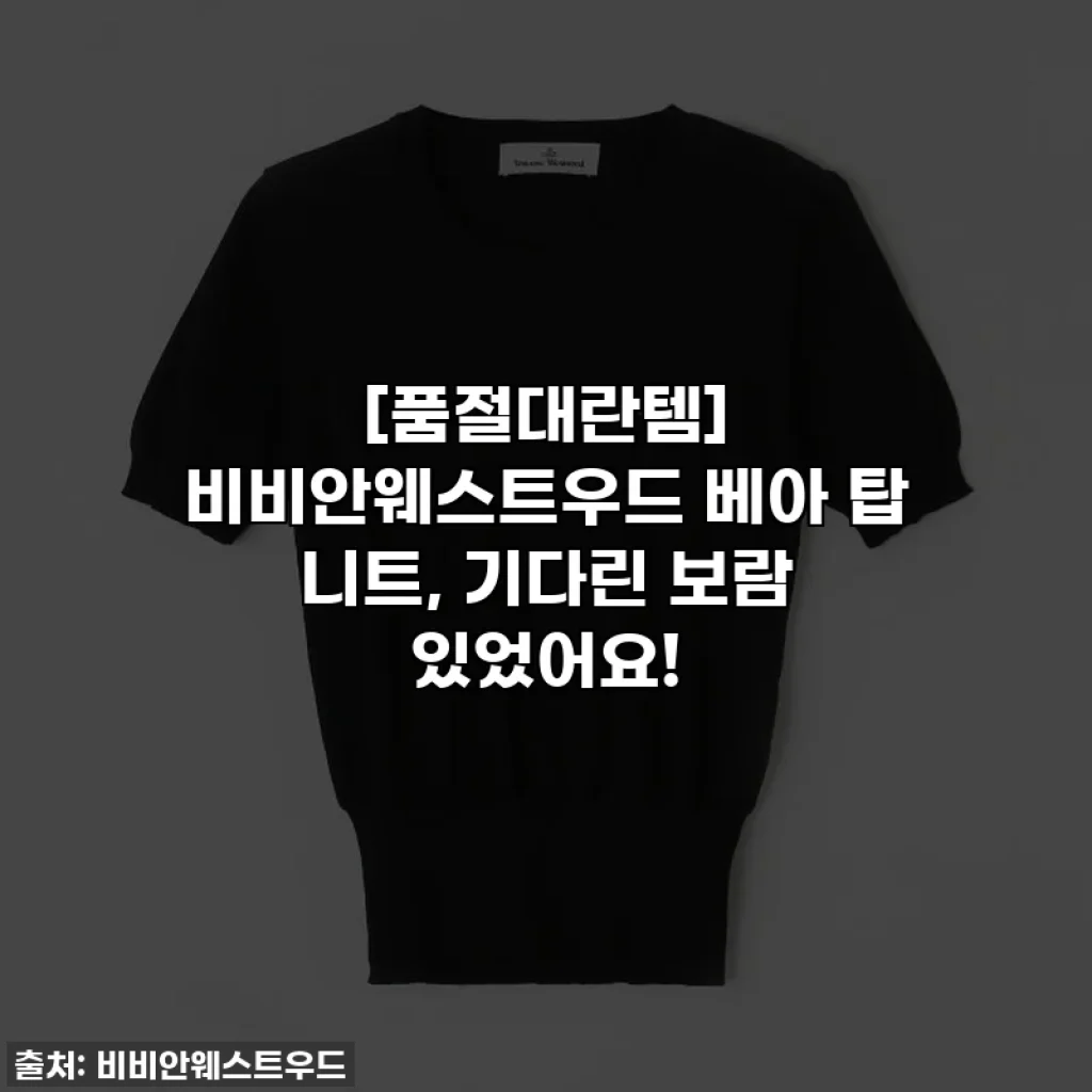 [품절대란템] 비비안웨스트우드 베아 탑 니트, 기다린 보람 있었어요!