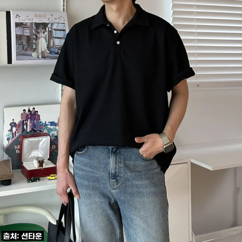 와 이건 무조건 사야 해! 구김 없는 핏 예술 남자 반팔카라티, 남편이 직접 입어본 솔직 후기! (빅사이즈 오버핏)