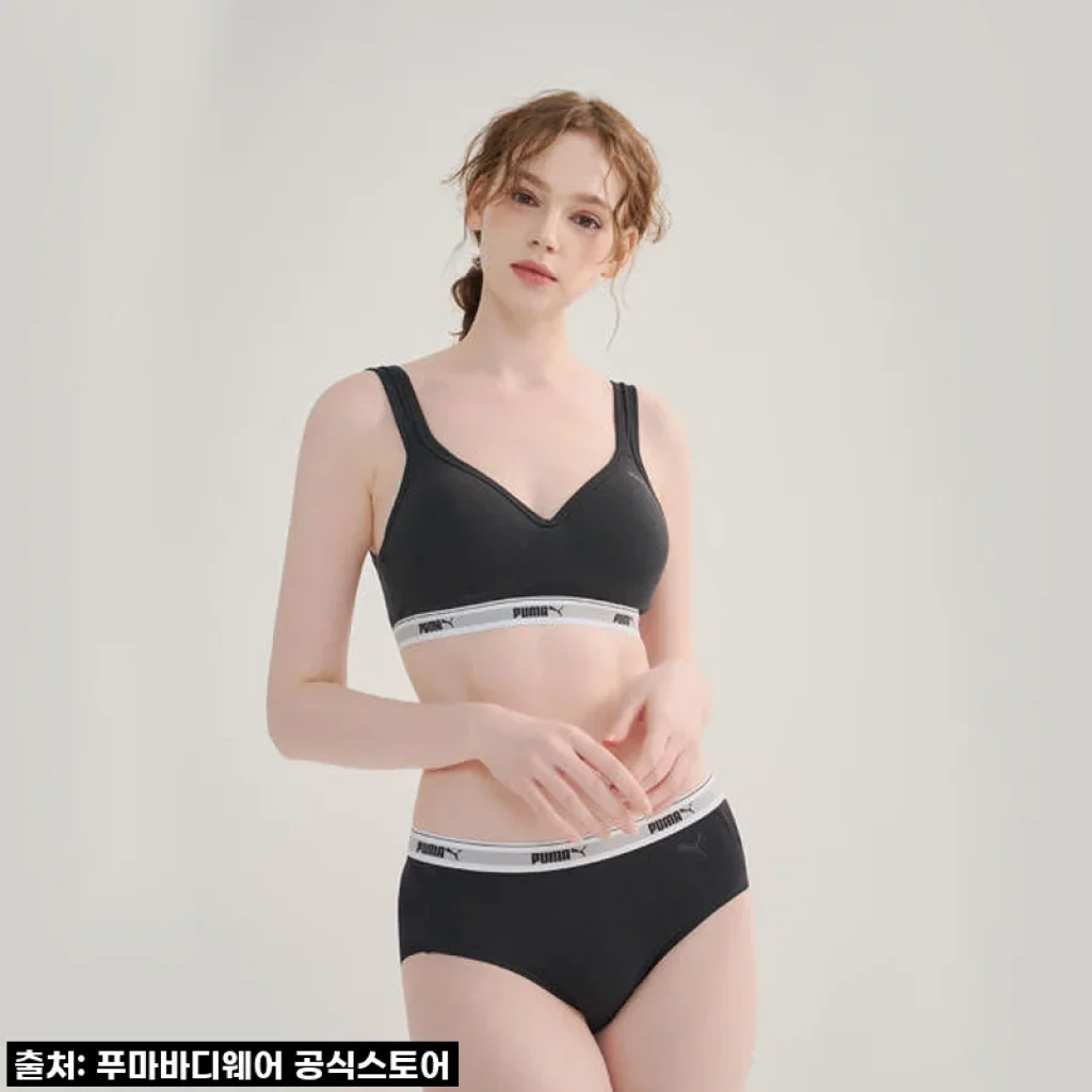 [찐후기] 푸마 여성 노와이어 친환경 코튼 브라팬티 1+1 득템 후기!