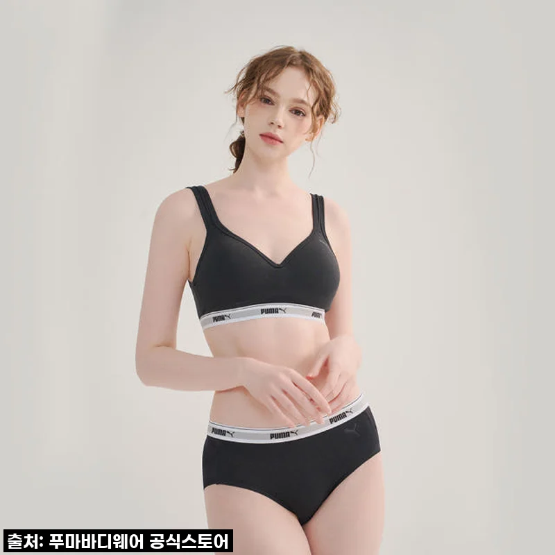 [찐후기] 푸마 여성 노와이어 친환경 코튼 브라팬티 1+1 득템 후기!