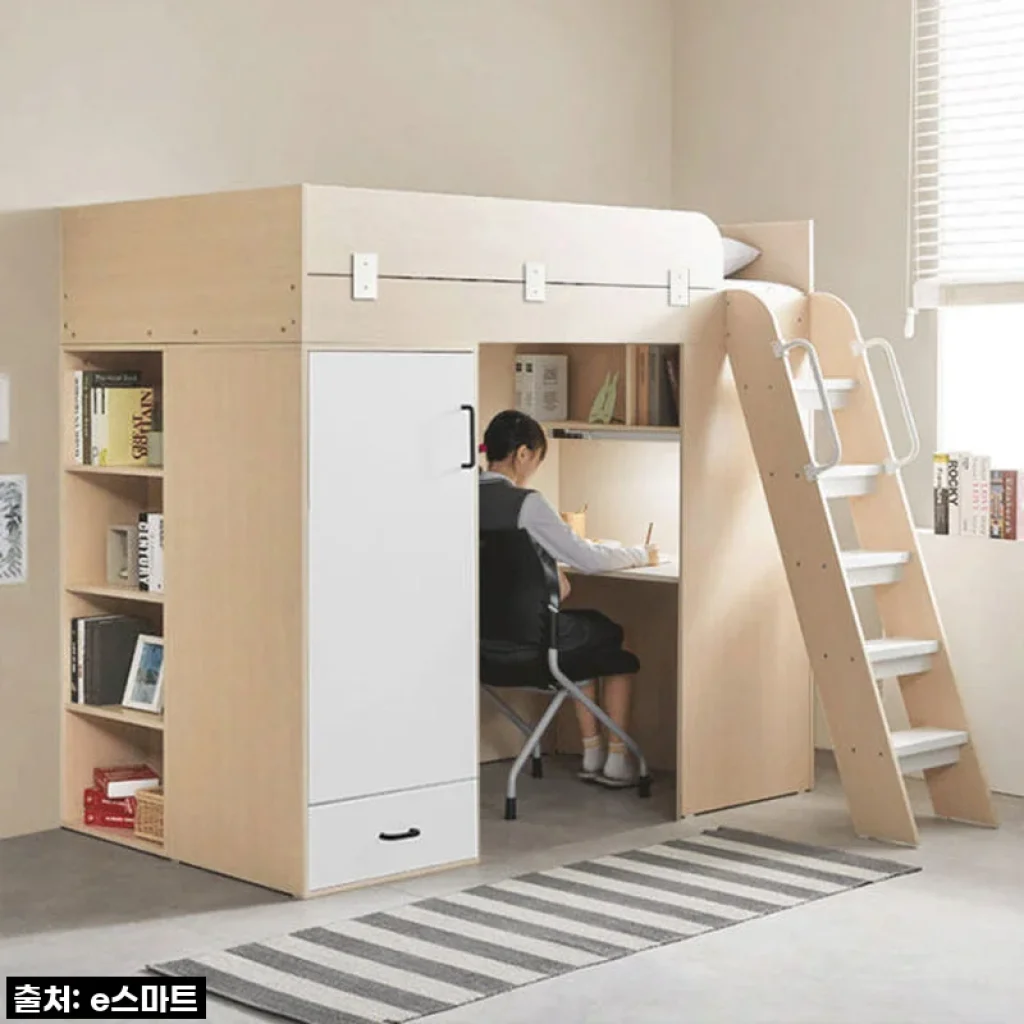 방꾸미기 끝판왕! e스마트 올인원 벙커침대 SS, 직접 써보니 이 가격에 이런 구성은 못 참지!