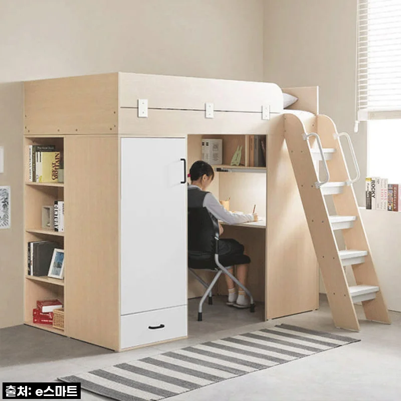 방꾸미기 끝판왕! e스마트 올인원 벙커침대 SS, 직접 써보니 이 가격에 이런 구성은 못 참지!