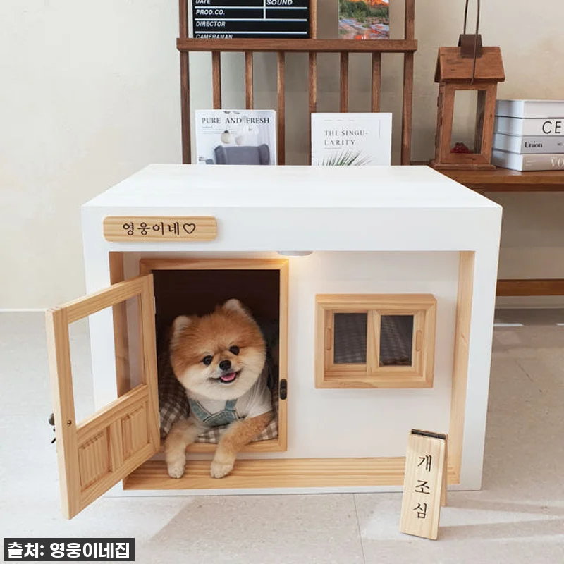 영웅이네 원목 강아지하우스 대리석 쿨 관련 이미지 3