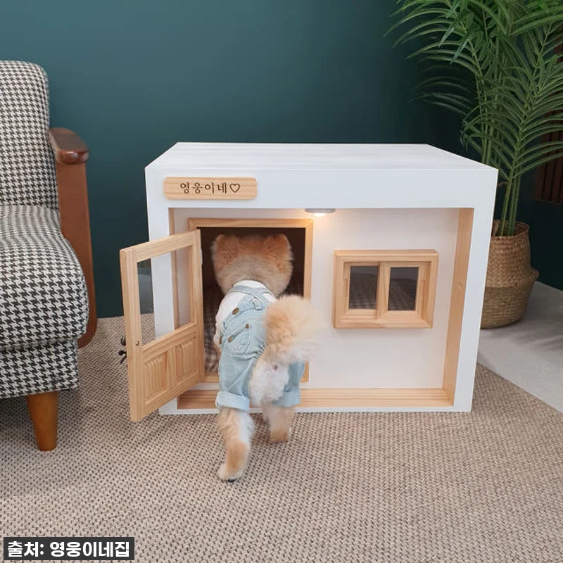 영웅이네 원목 강아지하우스 대리석 쿨 관련 이미지 4