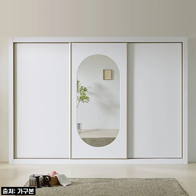 우리 집이 갤러리로 변신! E0 303cm 10자장롱 프로스트골드 거울 슬라이딩, 내돈내산 찐~사용 후기!